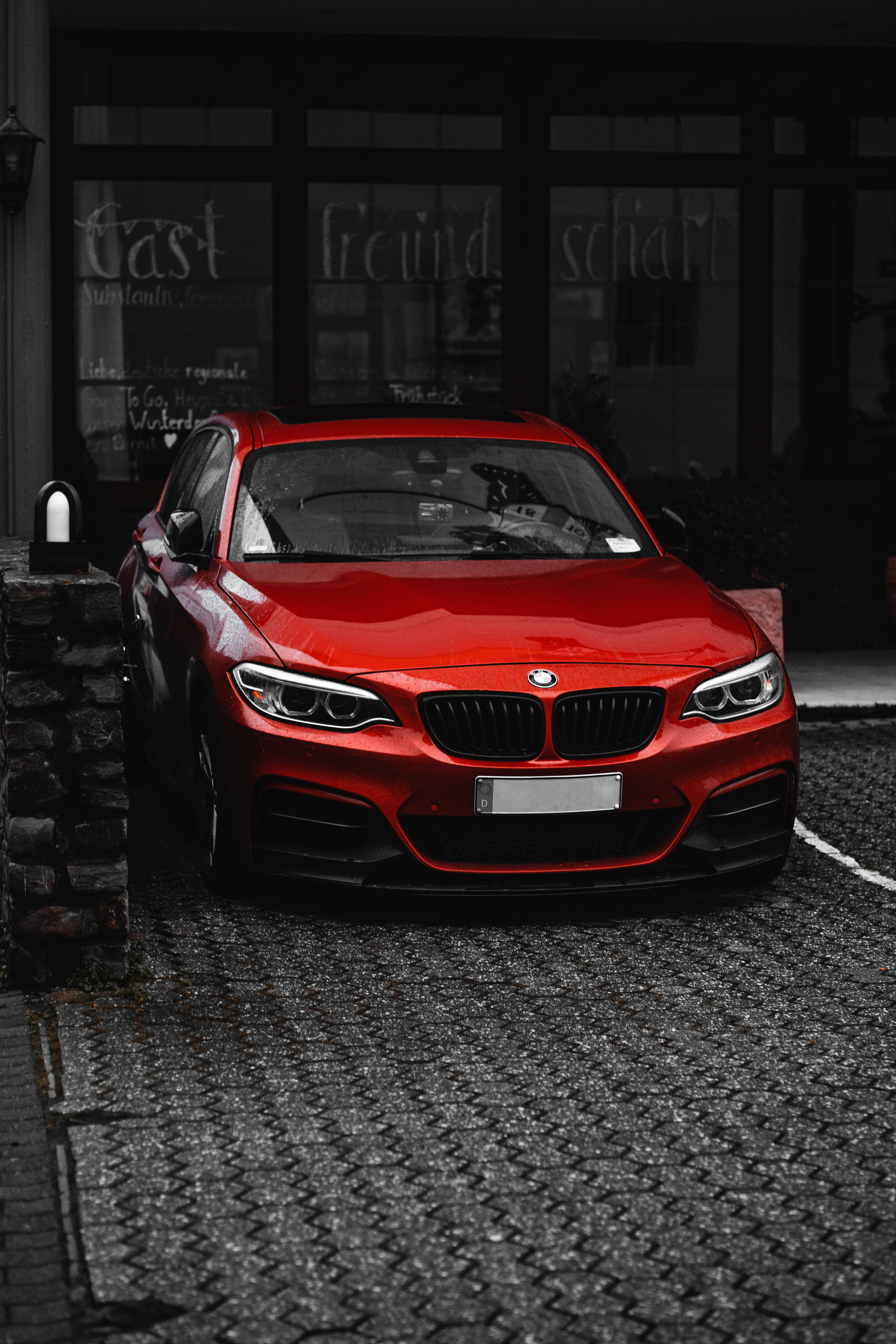 A Parked Red Car